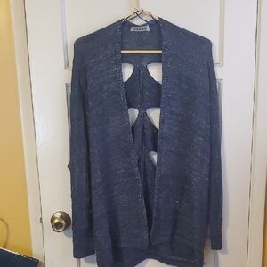 Rehab Blue Open-Front Cardigan Sweater
